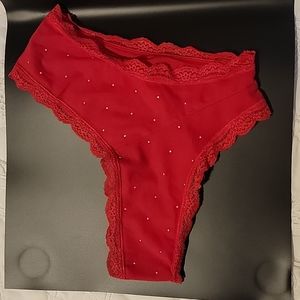 Victoria's Secret cheekiest red underwear size large